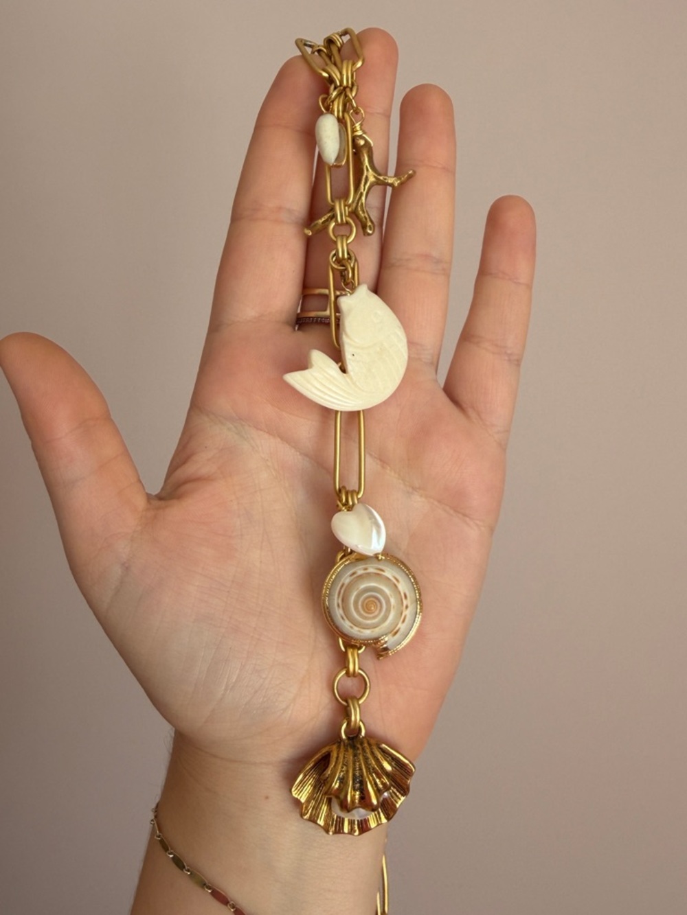 Brinker + Eliza Gold Beachy Y Necklace